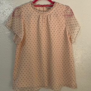 LOFT Blush Dotted Top
